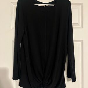 Belle Kim Gravel Lovabelle Shirt Twist Front Medium Black A367274 Women YN22